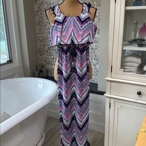 Three Pink Hearts Girls multicolor dress size 16